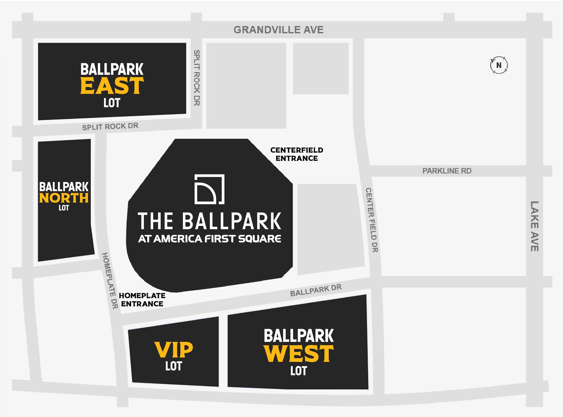Ballpark Parking Map