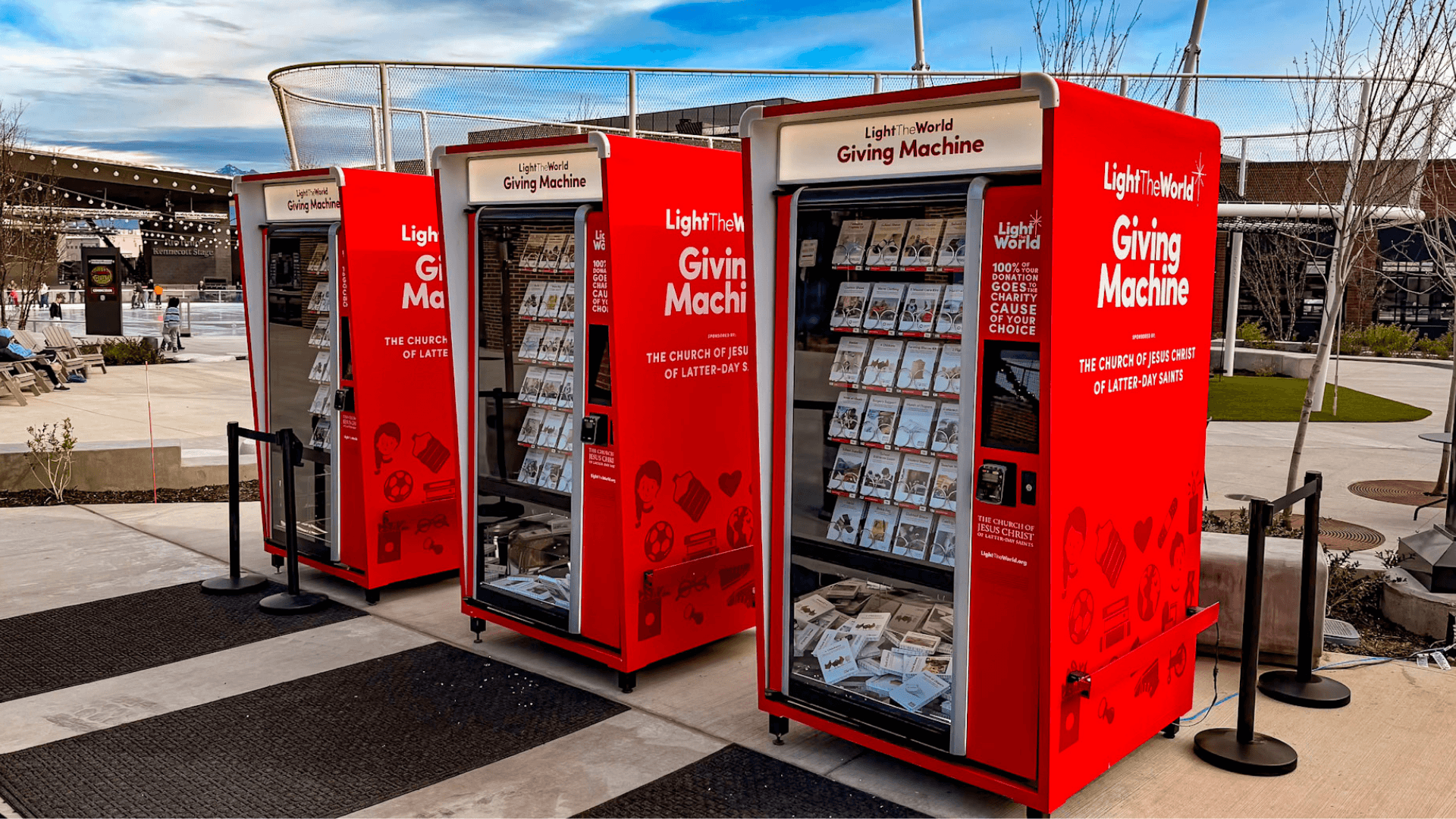 Light The World Machines in Downtown Daybreak